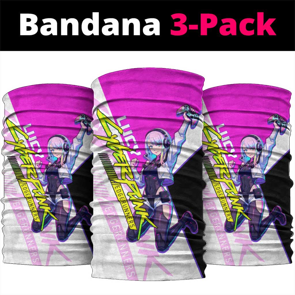 Lucy Cyberpunk Edgerunners Neck Gaiter Neon Techwear Anime Style