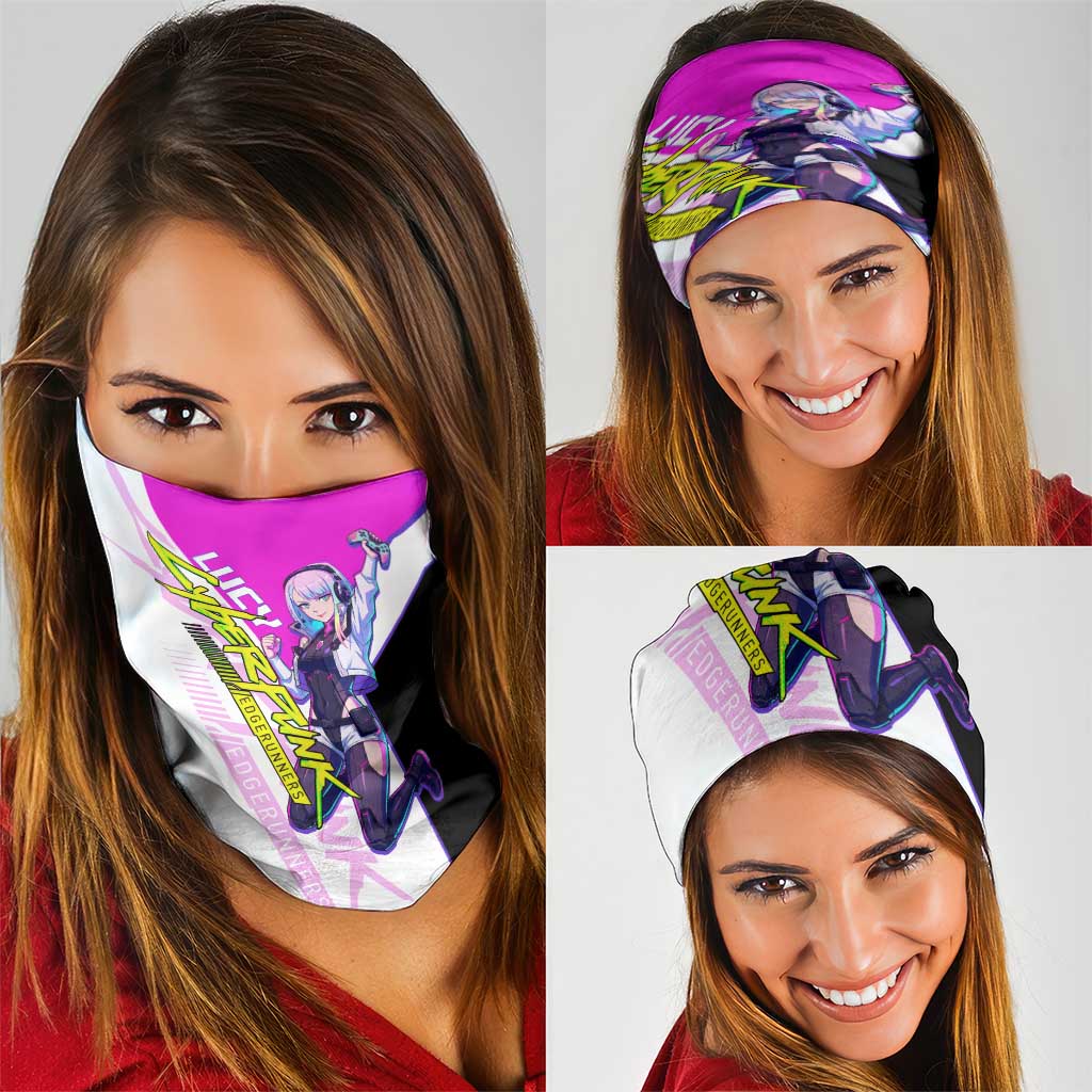 Lucy Cyberpunk Edgerunners Neck Gaiter Neon Techwear Anime Style