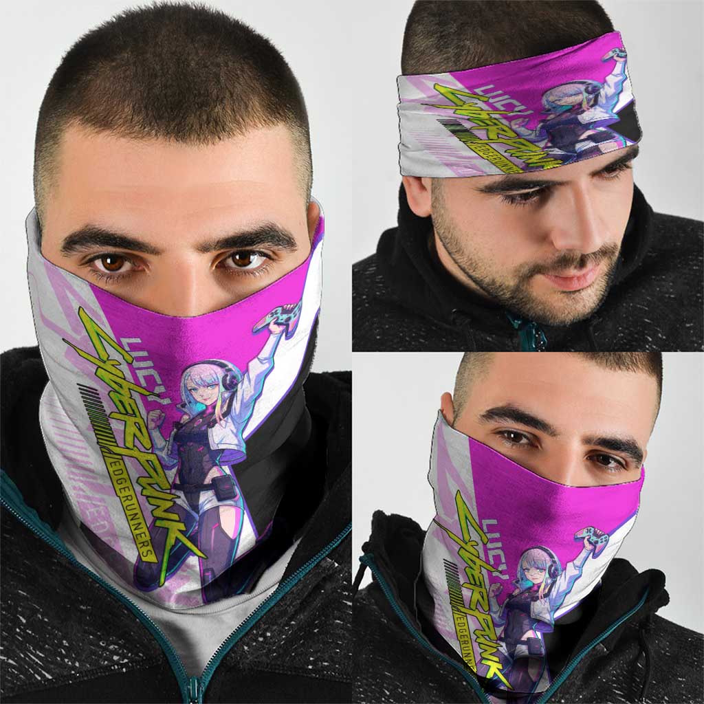 Lucy Cyberpunk Edgerunners Neck Gaiter Neon Techwear Anime Style