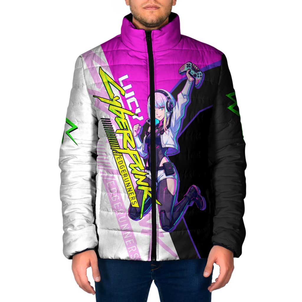 Lucy Cyberpunk Edgerunners Padded Jacket Neon Techwear Anime Style