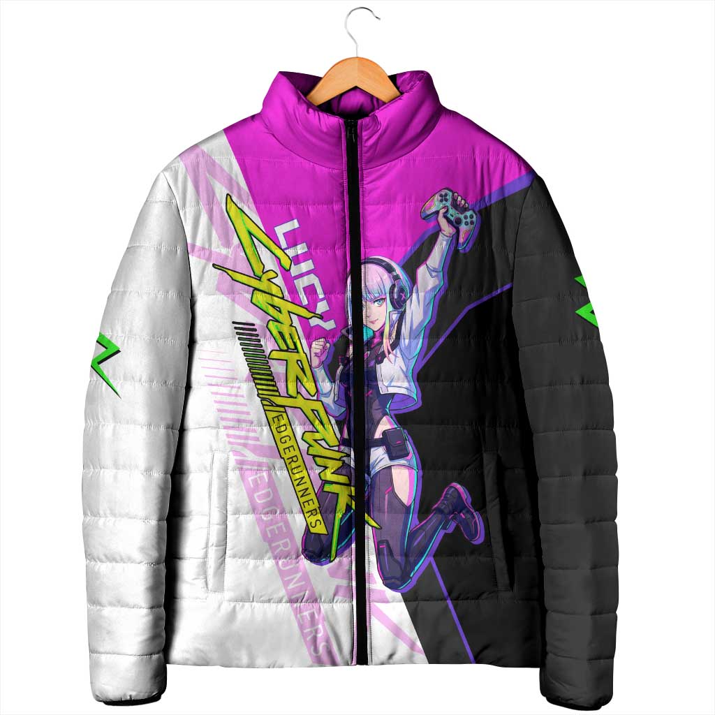 Lucy Cyberpunk Edgerunners Padded Jacket Neon Techwear Anime Style
