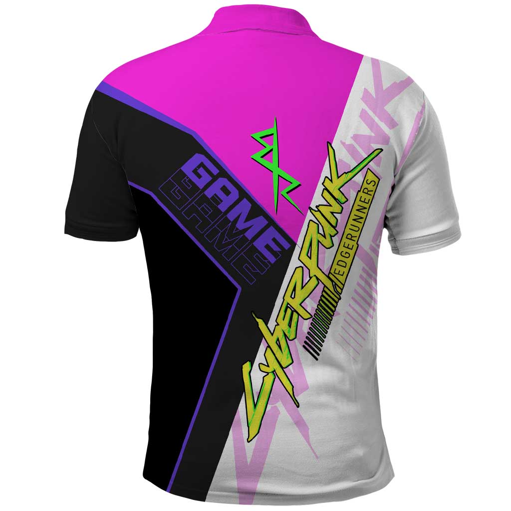 Lucy Cyberpunk Edgerunners Polo Shirt Neon Techwear Anime Style