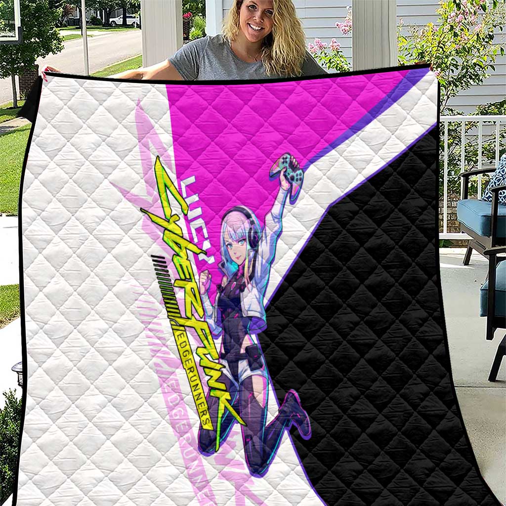 Lucy Cyberpunk Edgerunners Quilt Neon Techwear Anime Style