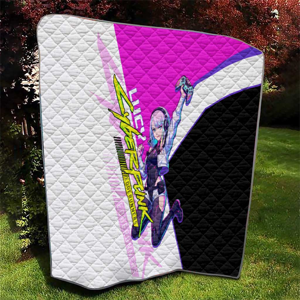 Lucy Cyberpunk Edgerunners Quilt Neon Techwear Anime Style