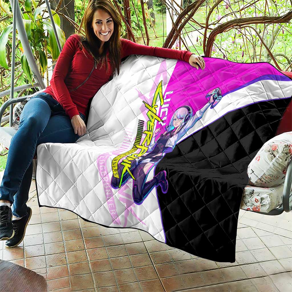 Lucy Cyberpunk Edgerunners Quilt Neon Techwear Anime Style
