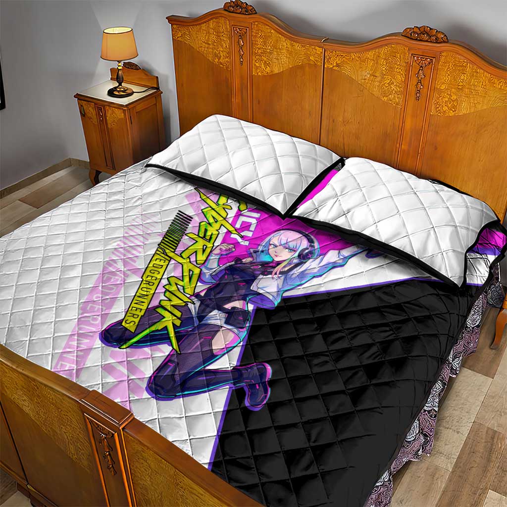 Lucy Cyberpunk Edgerunners Quilt Bed Set Neon Techwear Anime Style