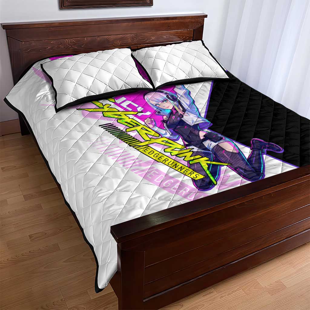 Lucy Cyberpunk Edgerunners Quilt Bed Set Neon Techwear Anime Style