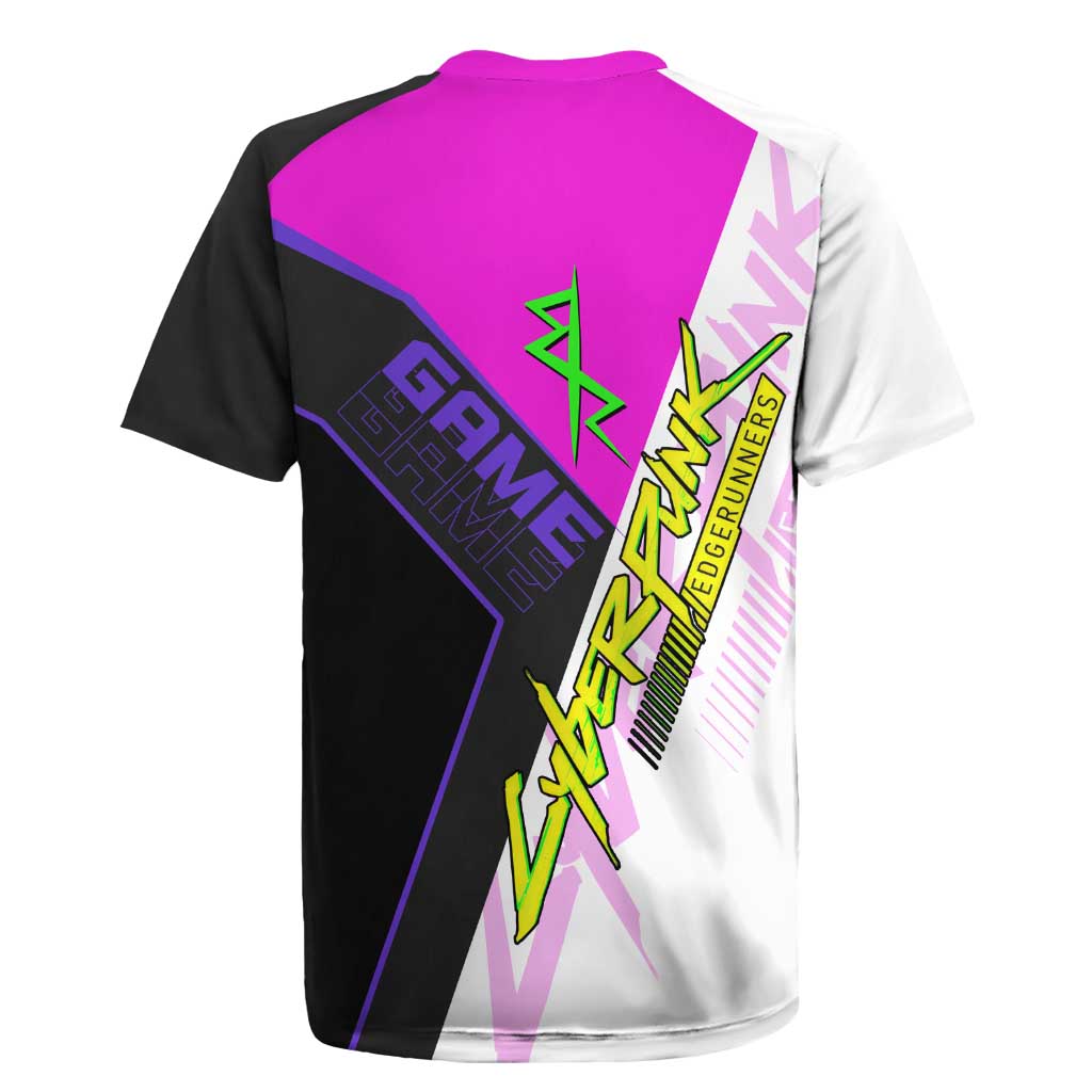 Lucy Cyberpunk Edgerunners Rugby Jersey Neon Techwear Anime Style