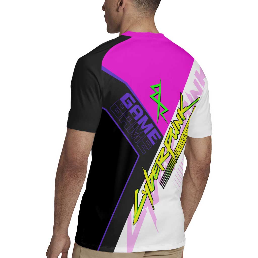 Lucy Cyberpunk Edgerunners Rugby Jersey Neon Techwear Anime Style
