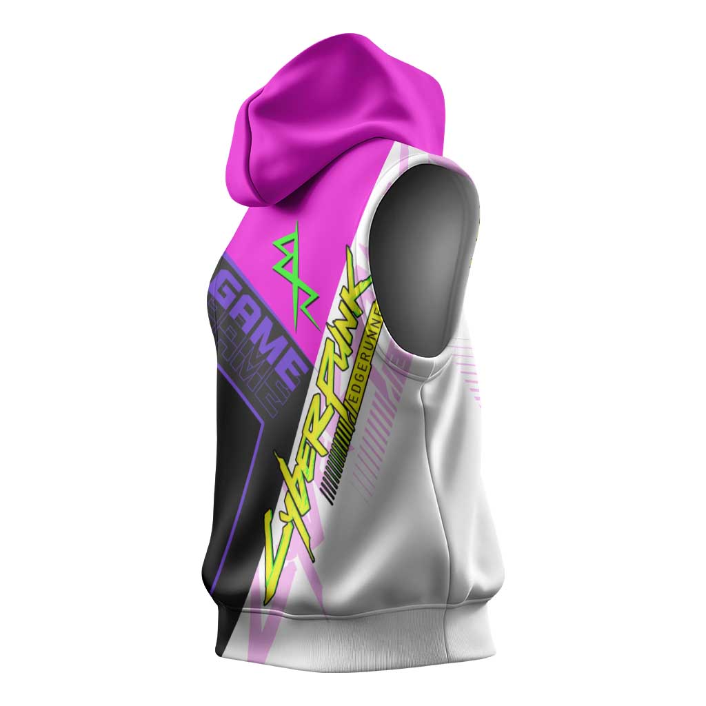 Lucy Cyberpunk Edgerunners Sleeveless Hoodie Neon Techwear Anime Style