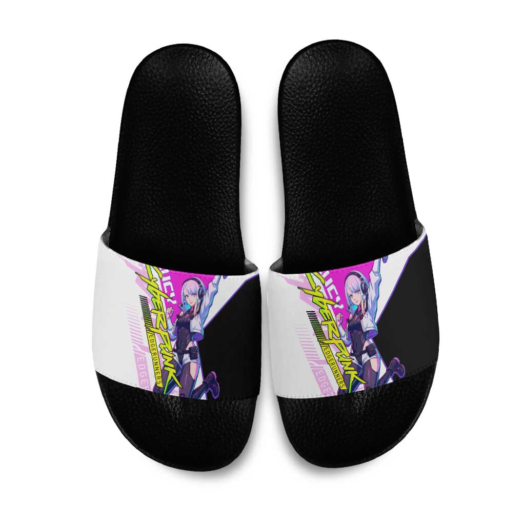 Lucy Cyberpunk Edgerunners Slide Sandals Neon Techwear Anime Style