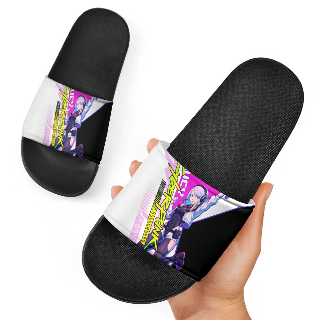 Lucy Cyberpunk Edgerunners Slide Sandals Neon Techwear Anime Style
