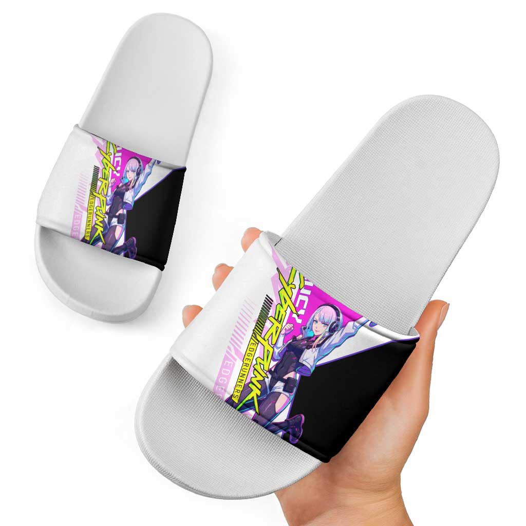Lucy Cyberpunk Edgerunners Slide Sandals Neon Techwear Anime Style