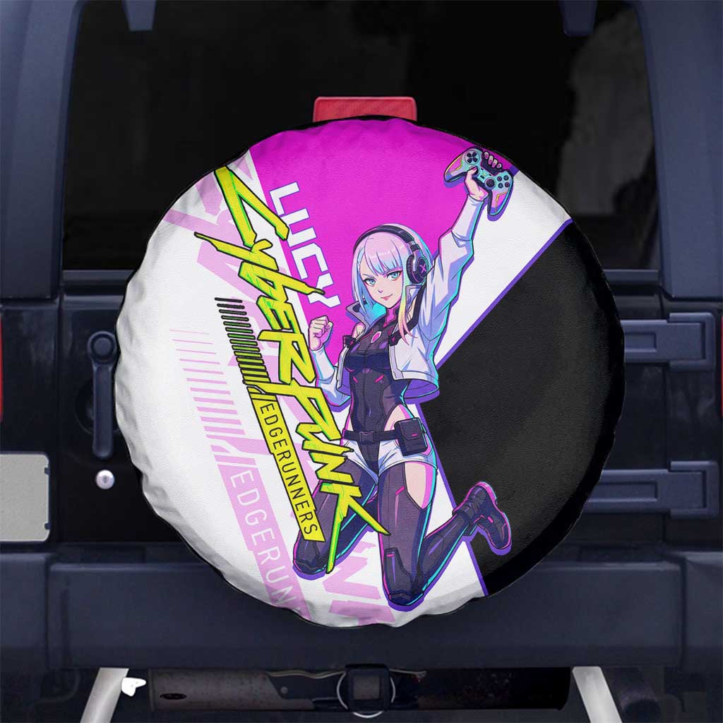 Lucy Cyberpunk Edgerunners Spare Tire Cover Neon Techwear Anime Style
