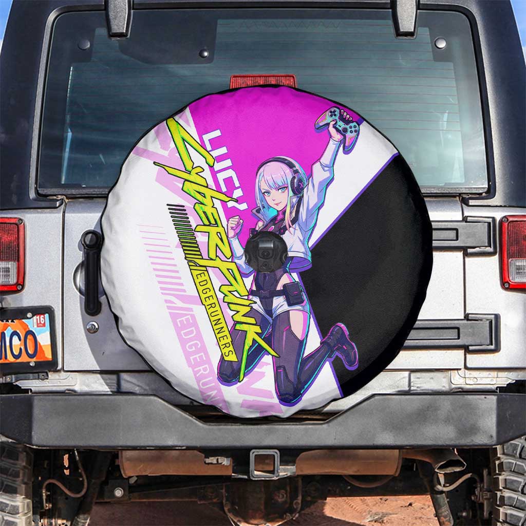 Lucy Cyberpunk Edgerunners Spare Tire Cover Neon Techwear Anime Style
