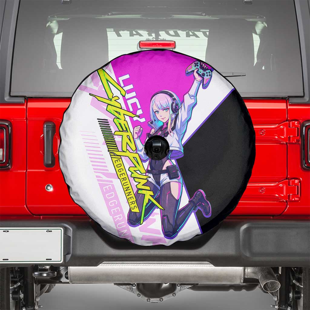Lucy Cyberpunk Edgerunners Spare Tire Cover Neon Techwear Anime Style