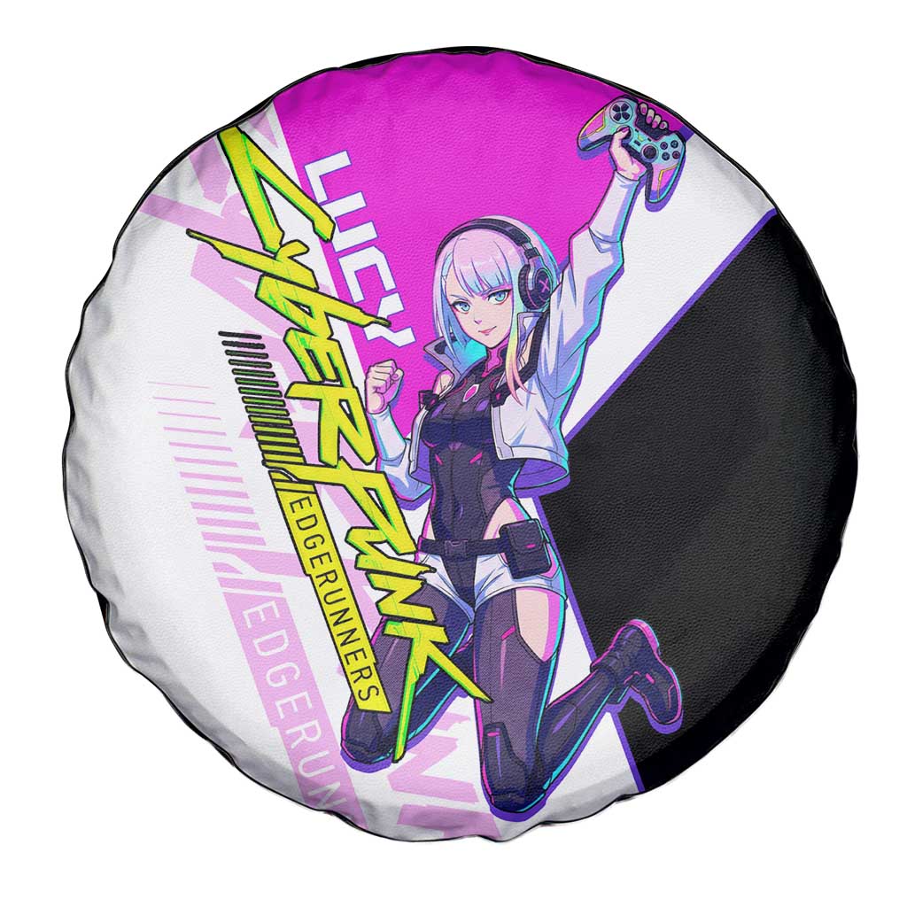 Lucy Cyberpunk Edgerunners Spare Tire Cover Neon Techwear Anime Style