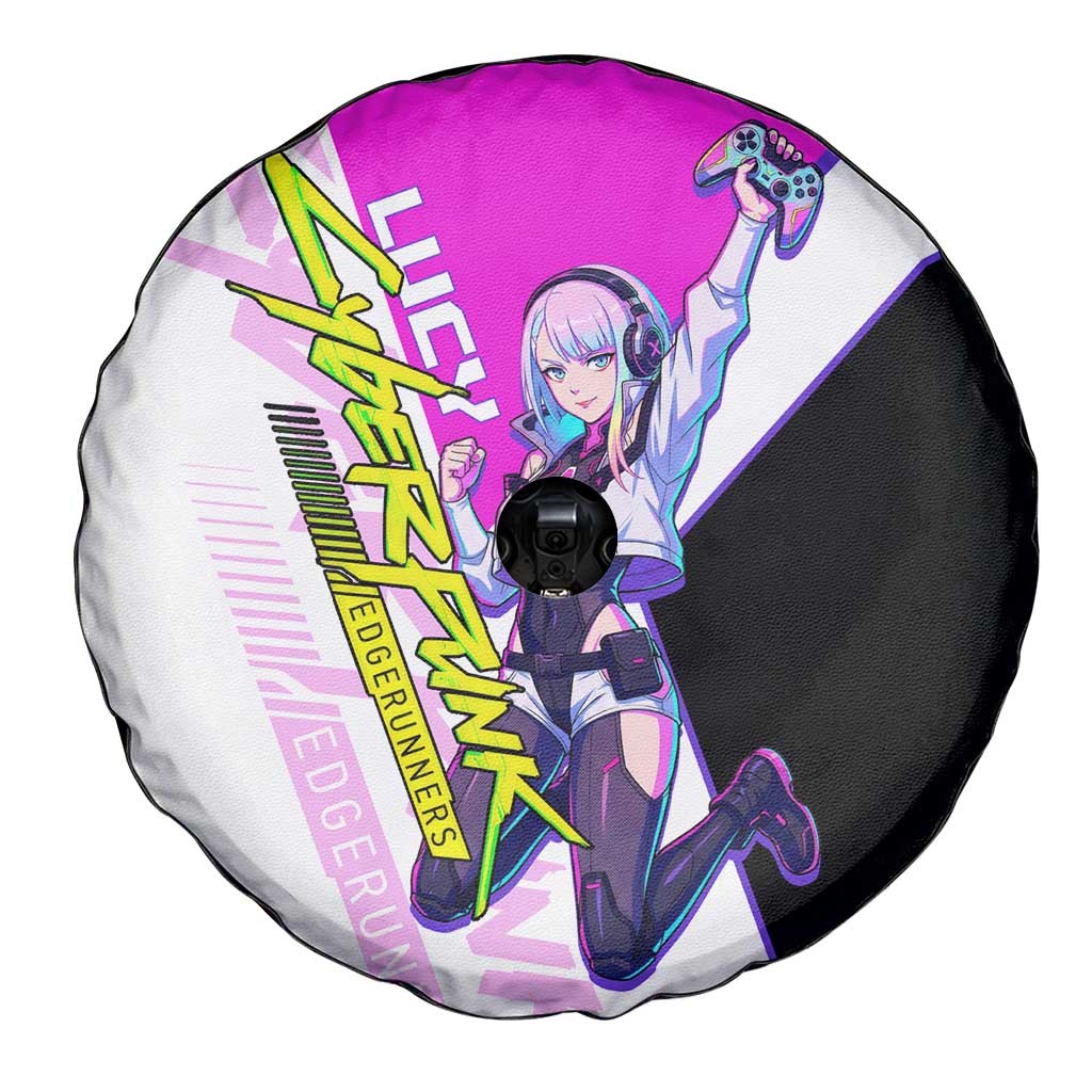 Lucy Cyberpunk Edgerunners Spare Tire Cover Neon Techwear Anime Style