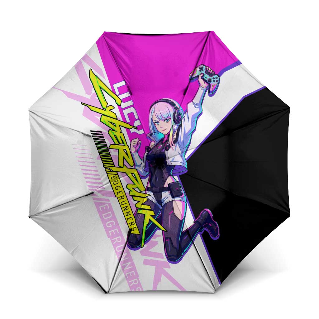 Lucy Cyberpunk Edgerunners Umbrella Neon Techwear Anime Style