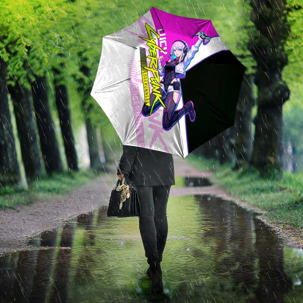 Lucy Cyberpunk Edgerunners Umbrella Neon Techwear Anime Style