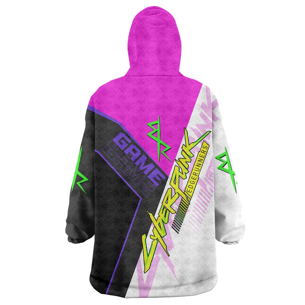 Lucy Cyberpunk Edgerunners Wearable Blanket Hoodie Neon Techwear Anime Style