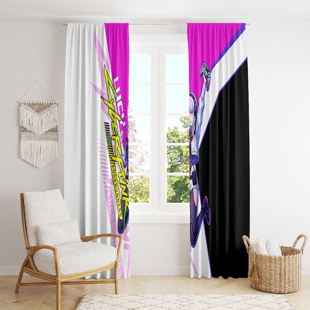 Lucy Cyberpunk Edgerunners Window Curtain Neon Techwear Anime Style