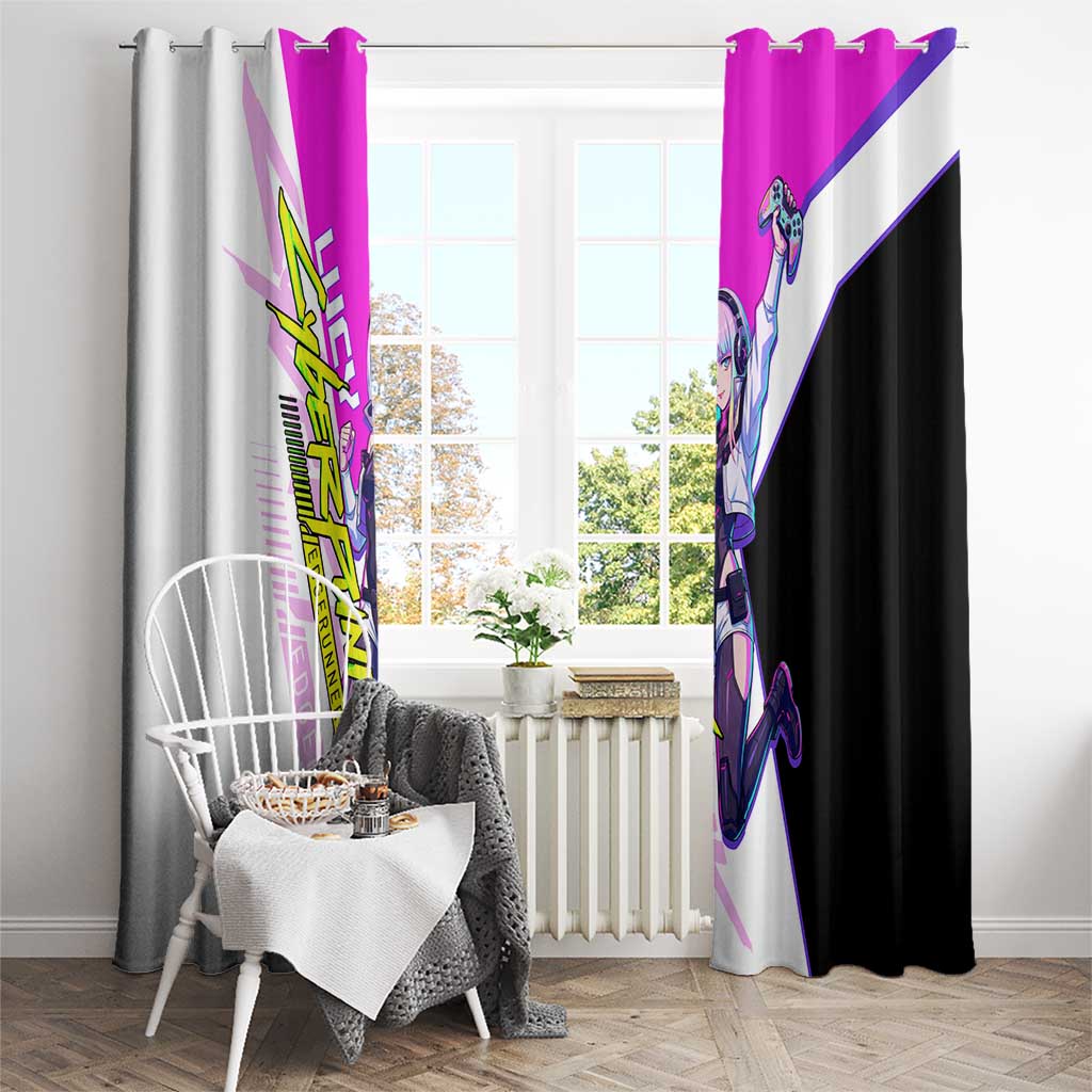 Lucy Cyberpunk Edgerunners Window Curtain Neon Techwear Anime Style