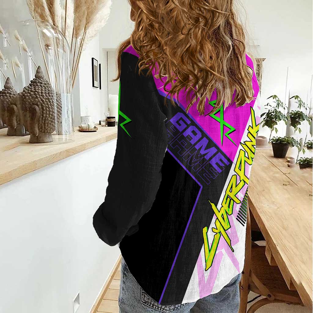 Lucy Cyberpunk Edgerunners Women Casual Shirt Neon Techwear Anime Style