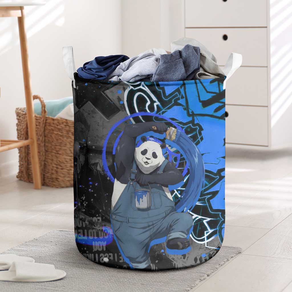 Panda Jujutsu Kaisen Laundry Basket Urban Graffiti Street Art Style