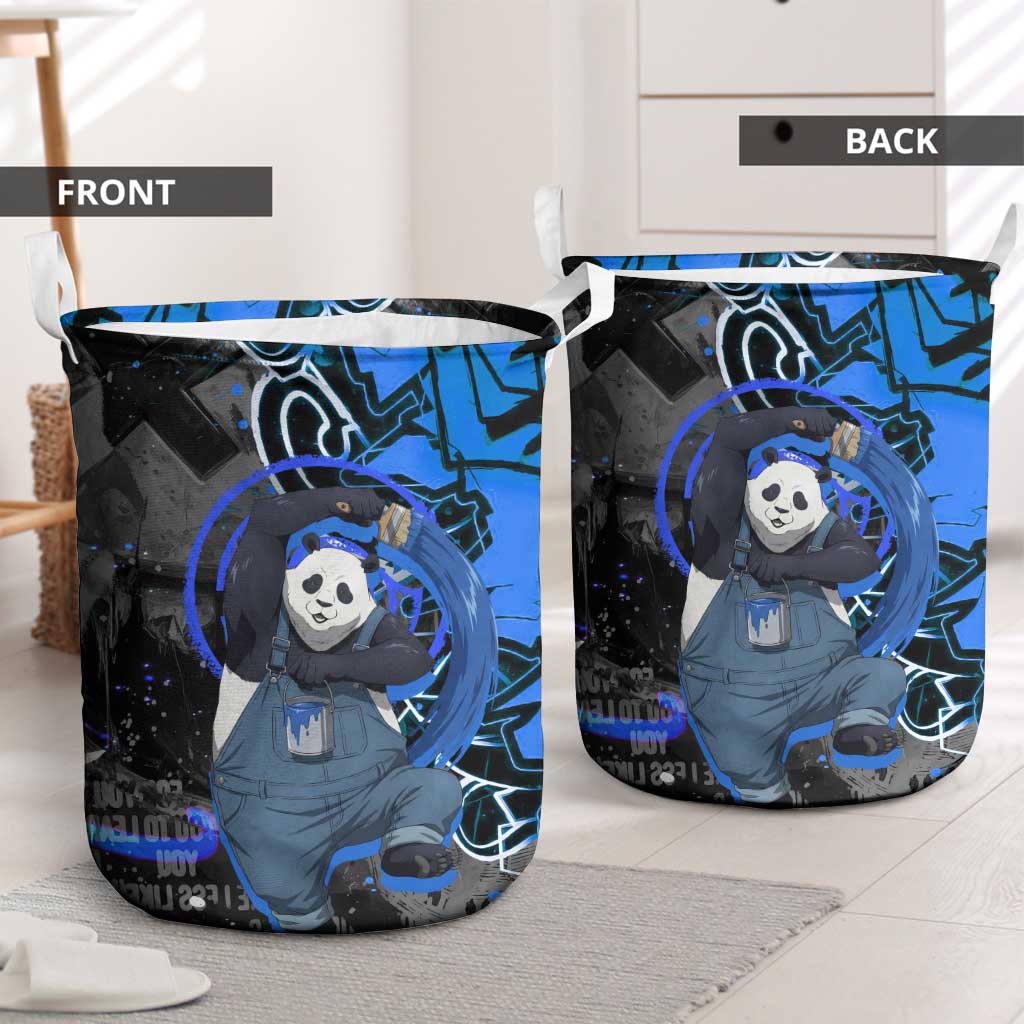 Panda Jujutsu Kaisen Laundry Basket Urban Graffiti Street Art Style
