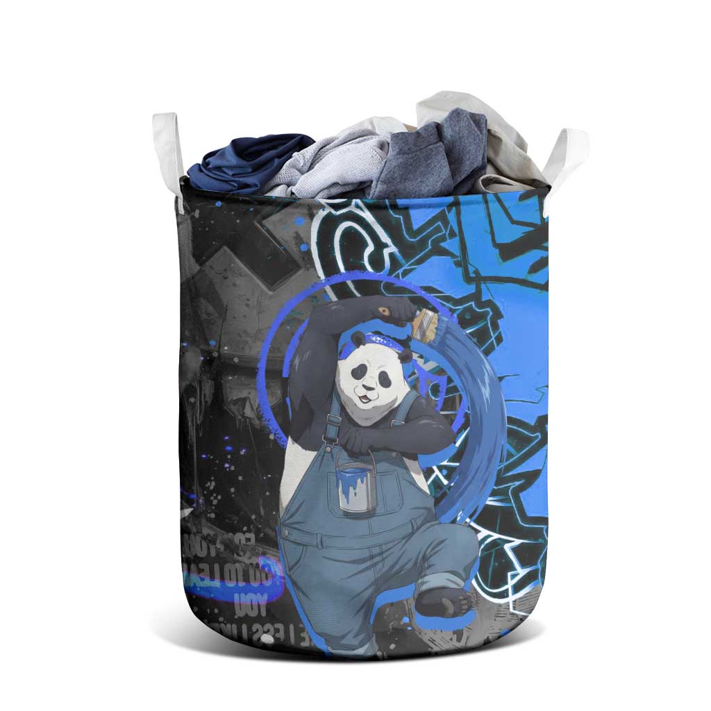 Panda Jujutsu Kaisen Laundry Basket Urban Graffiti Street Art Style