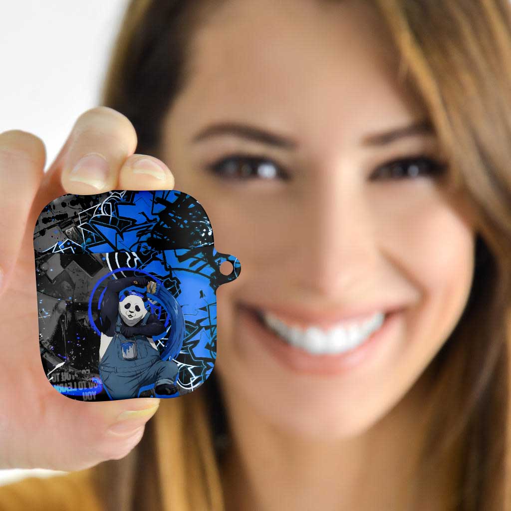 Panda Jujutsu Kaisen AirPods Case Urban Graffiti Street Art Style
