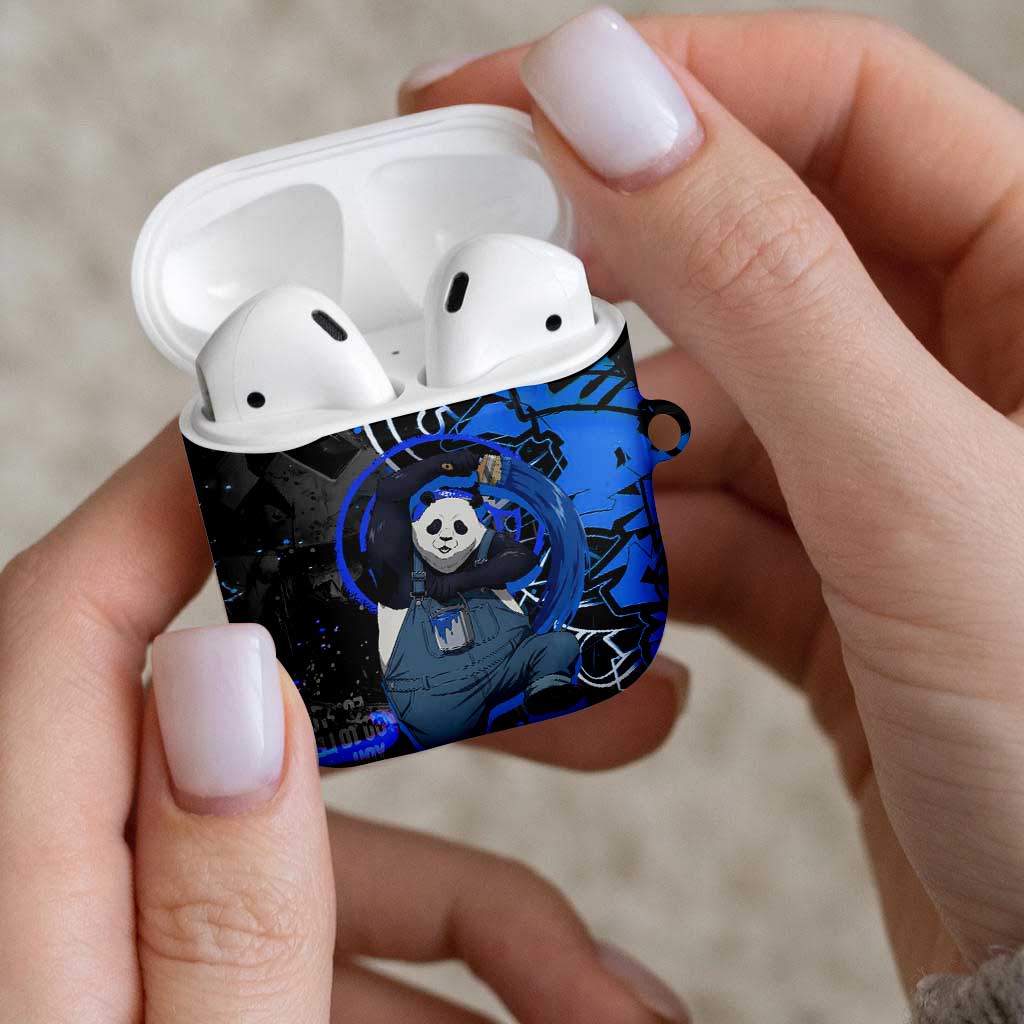 Panda Jujutsu Kaisen AirPods Case Urban Graffiti Street Art Style