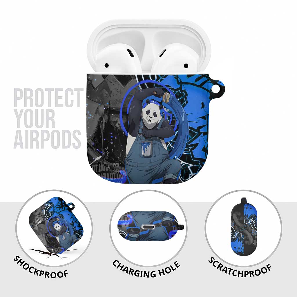 Panda Jujutsu Kaisen AirPods Case Urban Graffiti Street Art Style