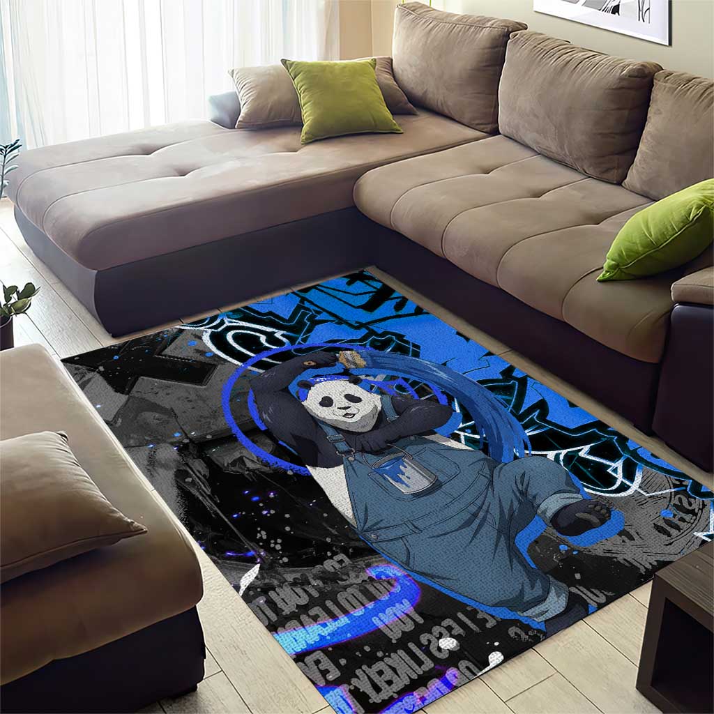 Panda Jujutsu Kaisen Area Rug Urban Graffiti Street Art Style