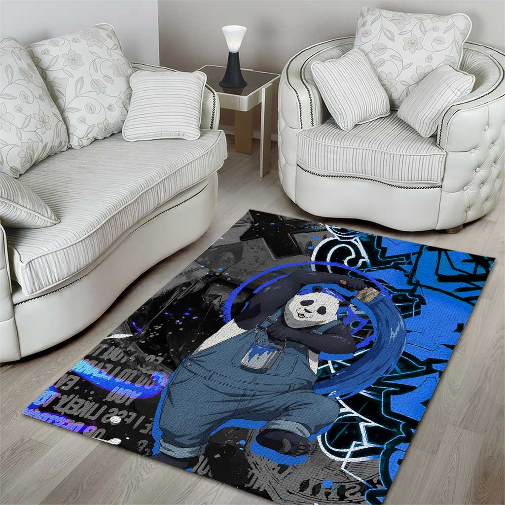 Panda Jujutsu Kaisen Area Rug Urban Graffiti Street Art Style