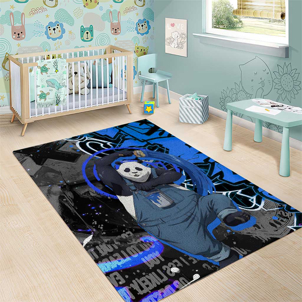 Panda Jujutsu Kaisen Area Rug Urban Graffiti Street Art Style