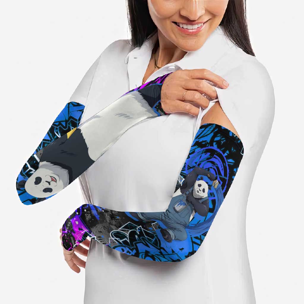 Panda Jujutsu Kaisen Arm Sleeves Urban Graffiti Street Art Style