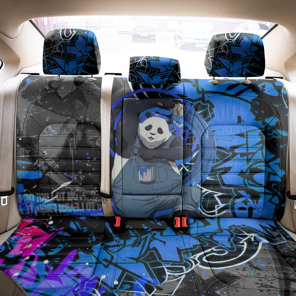 Panda Jujutsu Kaisen Back Car Seat Cover Urban Graffiti Street Art Style