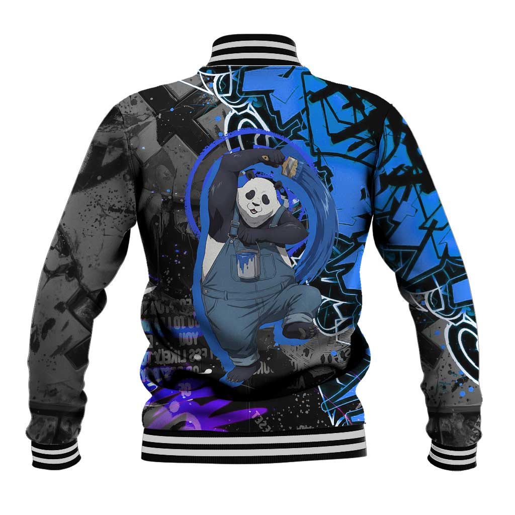 Panda Jujutsu Kaisen Baseball Jacket Urban Graffiti Street Art Style