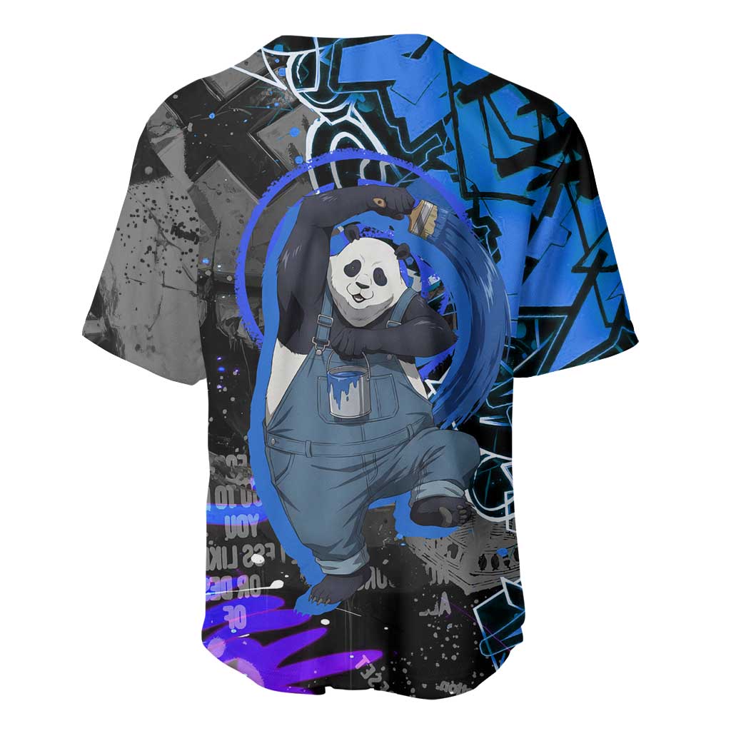 Panda Jujutsu Kaisen Baseball Jersey Urban Graffiti Street Art Style