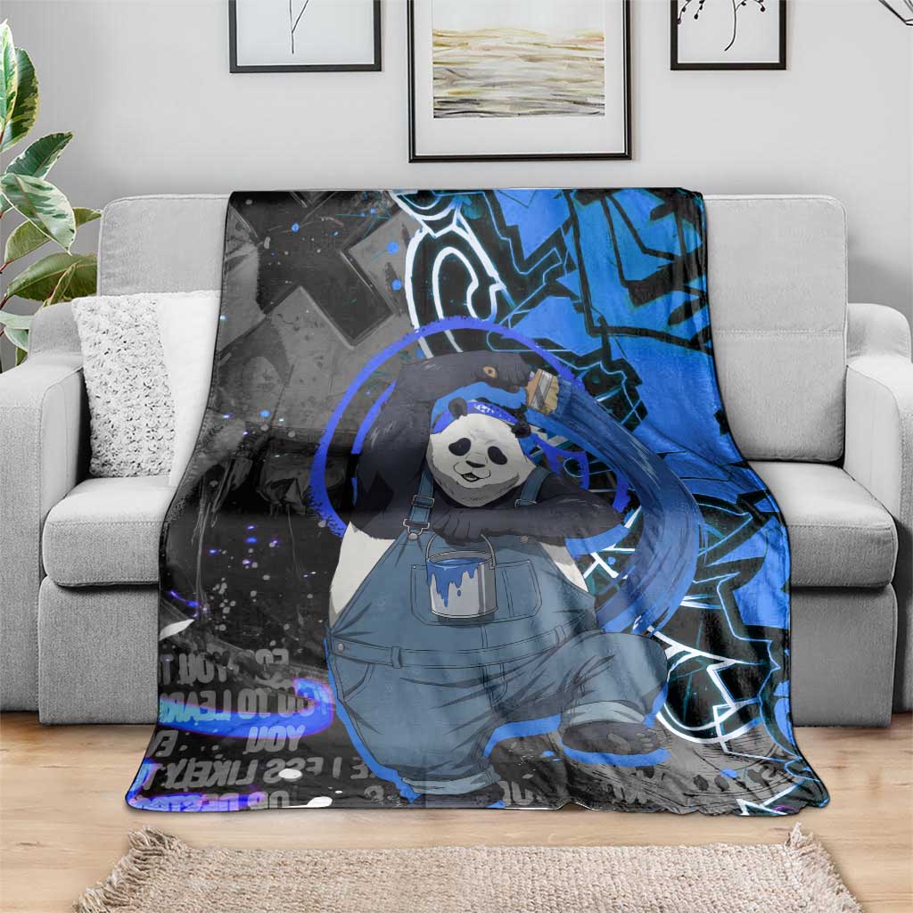 Panda Jujutsu Kaisen Blanket Urban Graffiti Street Art Style