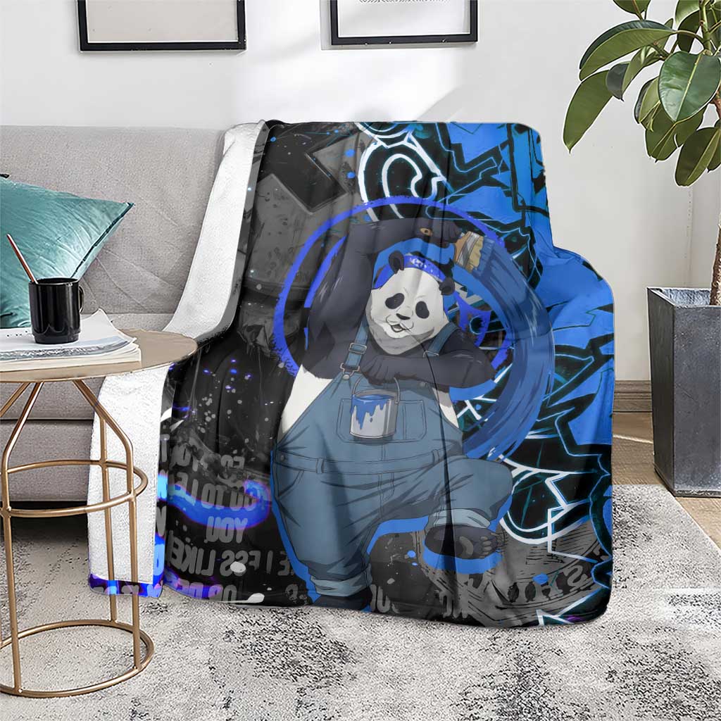 Panda Jujutsu Kaisen Blanket Urban Graffiti Street Art Style