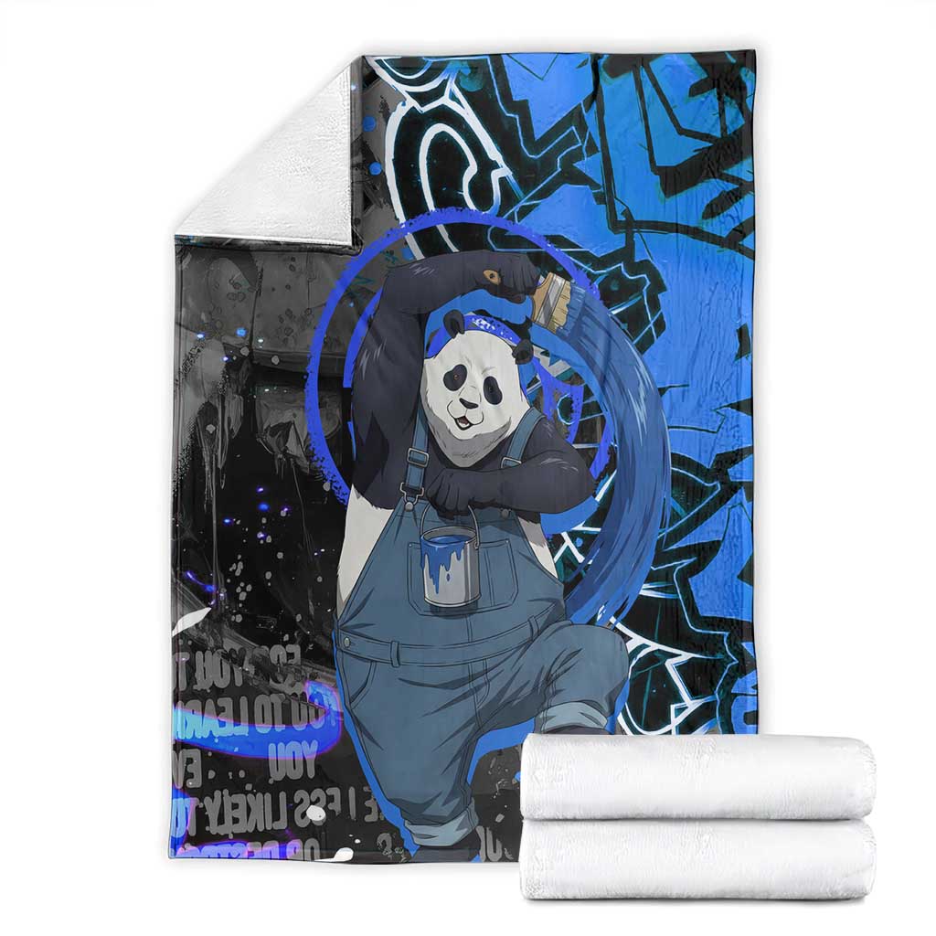 Panda Jujutsu Kaisen Blanket Urban Graffiti Street Art Style