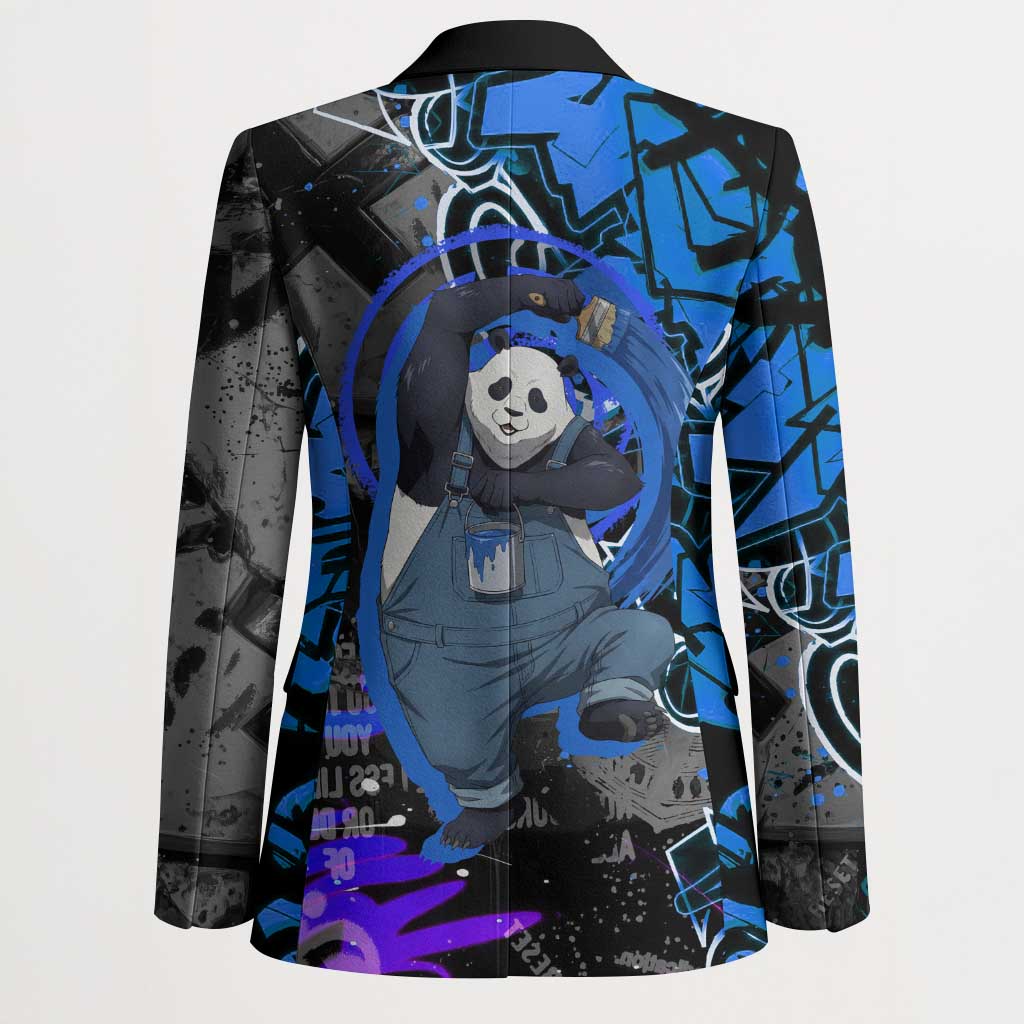 Panda Jujutsu Kaisen Blazer Urban Graffiti Street Art Style