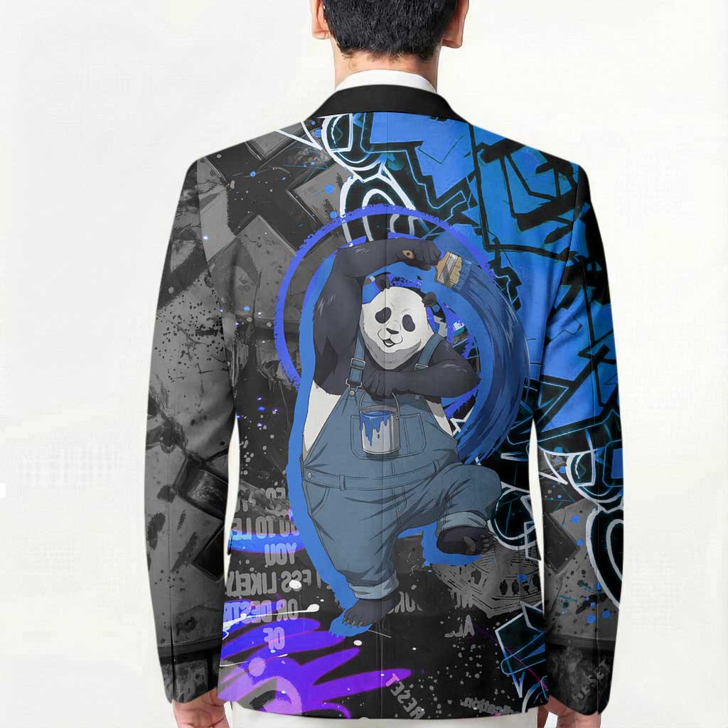 Panda Jujutsu Kaisen Blazer Urban Graffiti Street Art Style