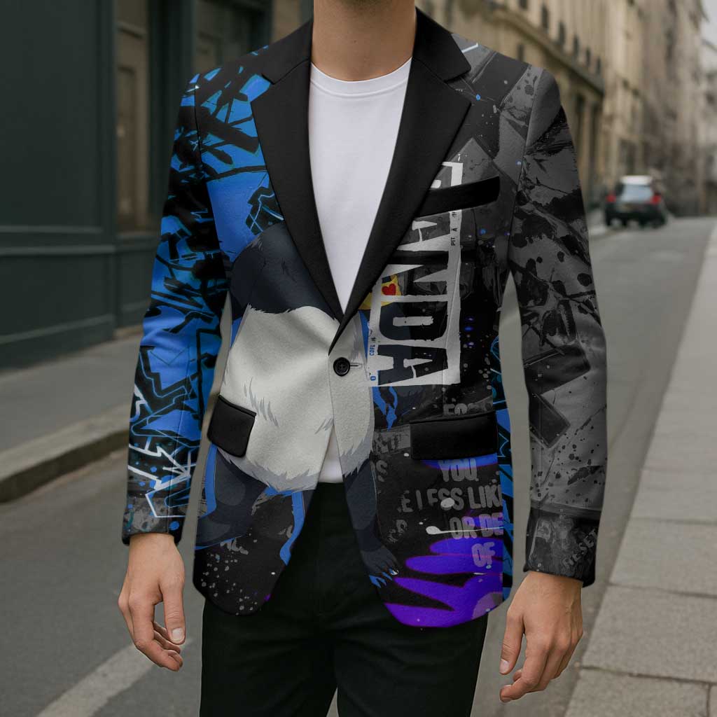 Panda Jujutsu Kaisen Blazer Urban Graffiti Street Art Style