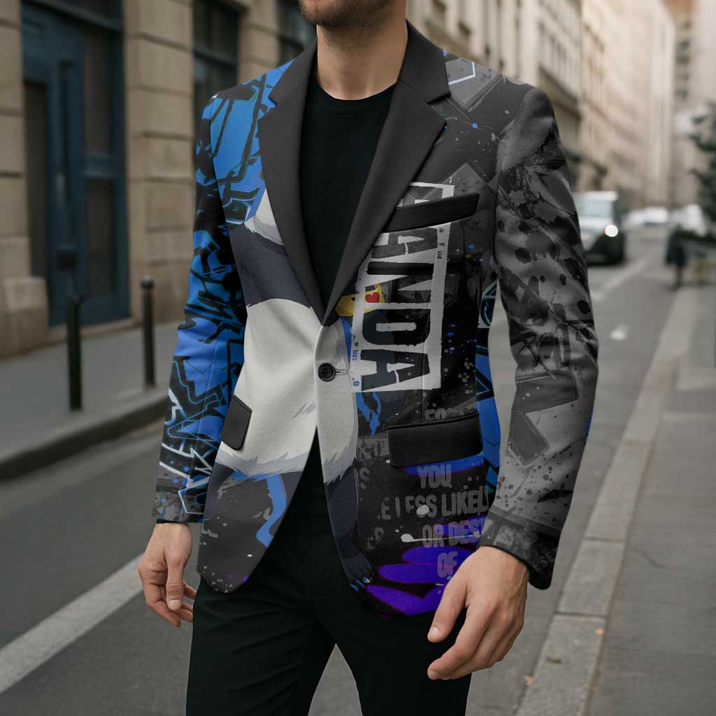 Panda Jujutsu Kaisen Blazer Urban Graffiti Street Art Style
