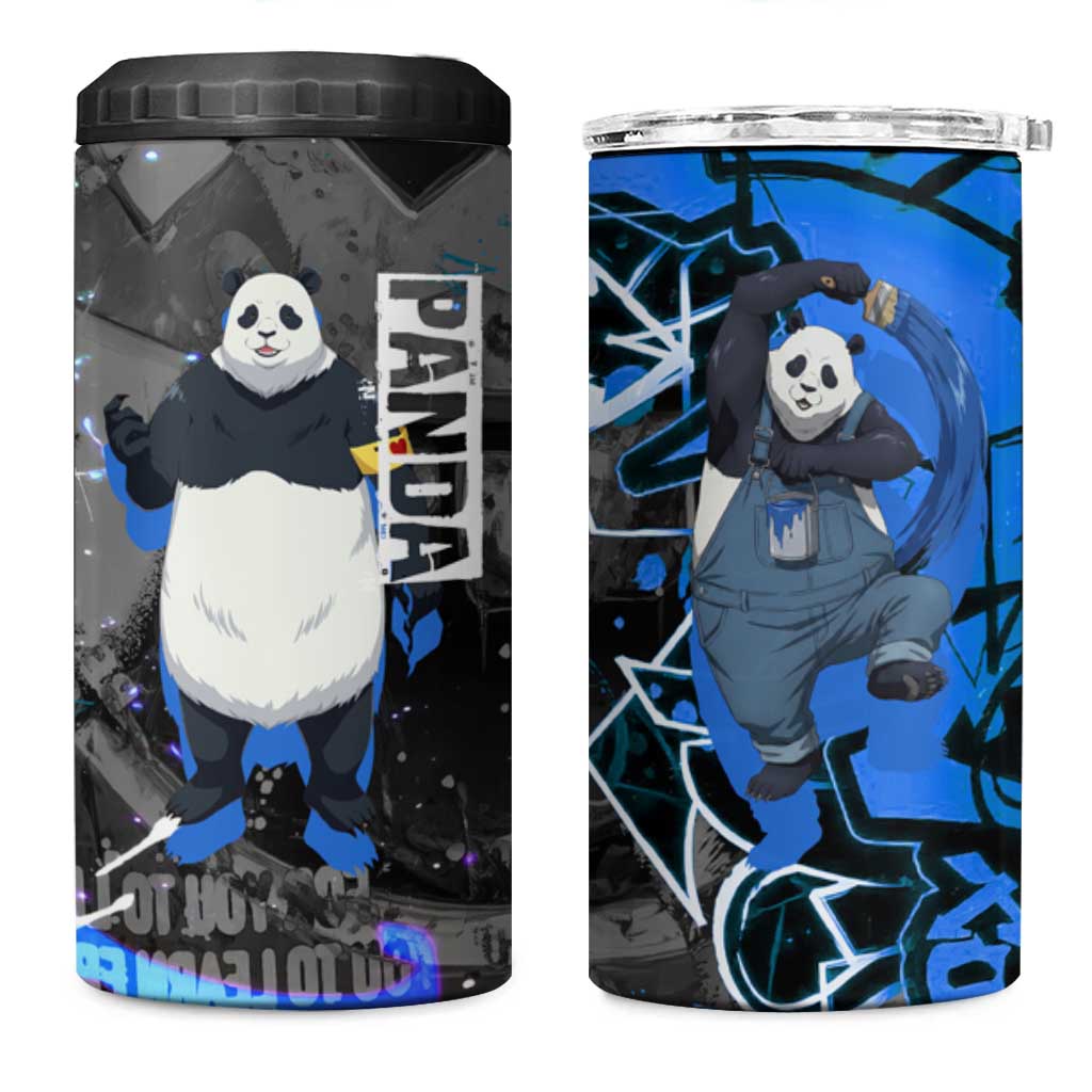Panda Jujutsu Kaisen 4 in 1 Can Cooler Tumbler Urban Graffiti Street Art Style
