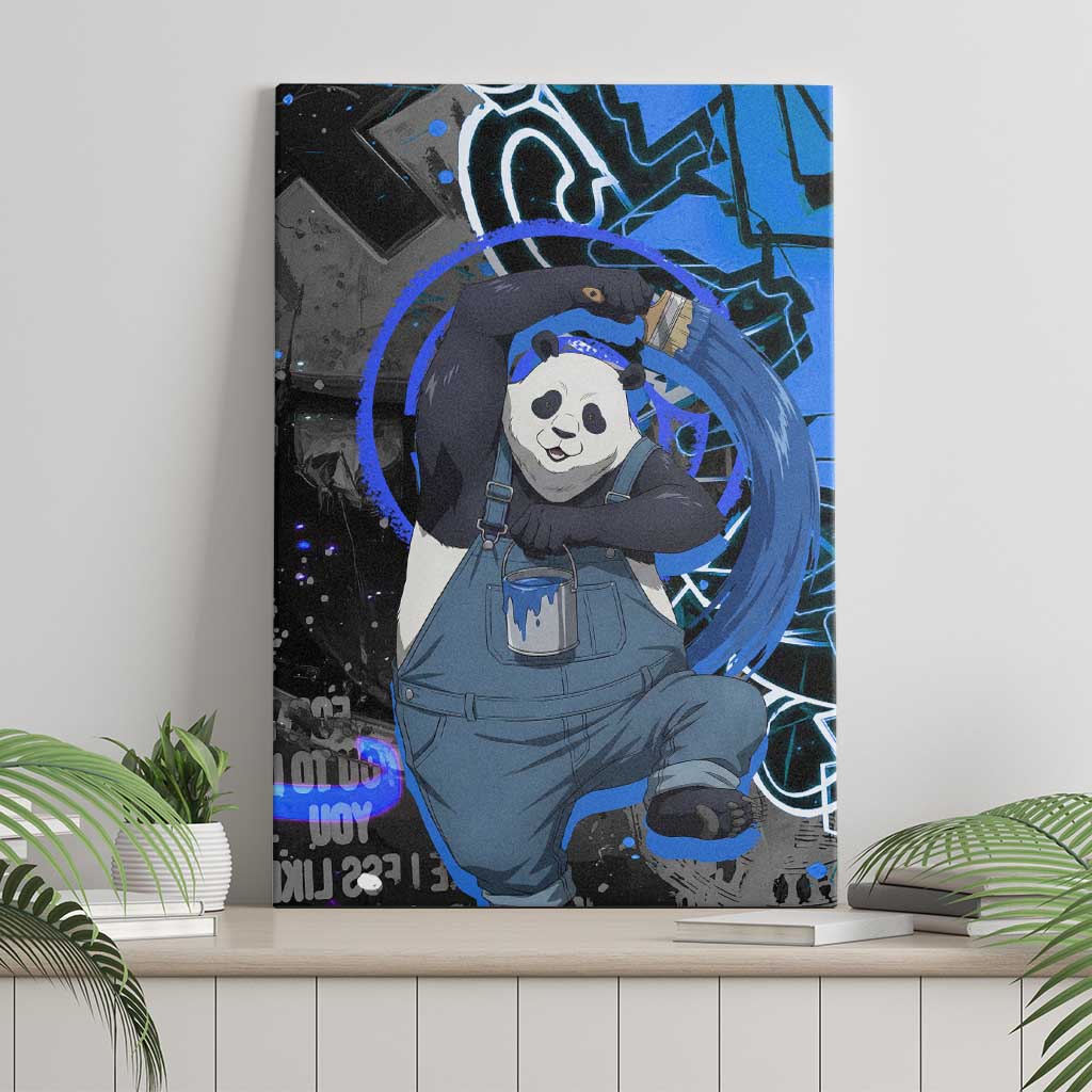 Panda Jujutsu Kaisen Canvas Wall Art Urban Graffiti Street Art Style